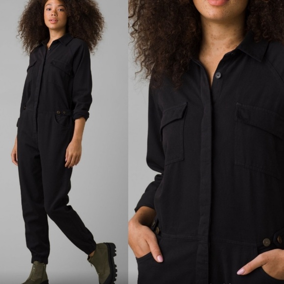 Prana long sleeve jumpsuit coveralls size small - Picture 1 of 8